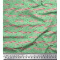thumbnail image 1 of Soimoi Cotton Duck Fabric Grass & Flamingo Bird Fabric Prints by Yard 42 Inch Wide, 1 of 1
