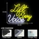 thumbnail image 4 of Letreros de neón Life Every Voice Home Art USB Led Neon Lights Letrero para dormitorio Oficina Hotel Pub Café Sala de recreación Decoración de pared Obra de arte Luz de noche 16.5x12.6 in, 4 of 7