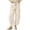Khaki, variant on JIAYUE Women Straight Leg Pants Polka Dot Print Drawstring Elastic Waist Side Pockets Loose Trousers for Street Daily Casual