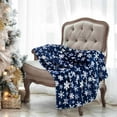 thumbnail image 5 of EWASWON Christmas Holiday Throw Blanket, Reindeer Snowflake Flannel, Warm Cozy Sofa Bed Decor, Winter Festive Decorative Blanket for Home, 5 of 6