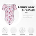 thumbnail image 4 of KLL Hippocampe et Étoile de Mer pour Femmes Justaucorps à Manches Courtes, Justaucorps Aguichant une Pièce Col Rond Justaucorps Gainant Contrôle du Ventre-TG, 4 of 7