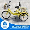 thumbnail image 6 of Dextrus Carbon Steel Cruiser Tricycle with Shimano Shifting for Adults, Bright Yellow, 6 of 9