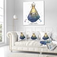 thumbnail image 3 of Designart Mannequin with Long Dress - Abstract Throw Pillow - 16x16, 3 of 5