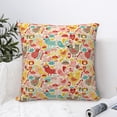 thumbnail image 4 of Pofeuu Colorful Chicken Print Double-sided plush pillowcase Square Throw Pillow Covers Pillows Cover for Living Room Bedroom Sofa Couch Cushion Cover（No pillow core）-20"x20", 4 of 7