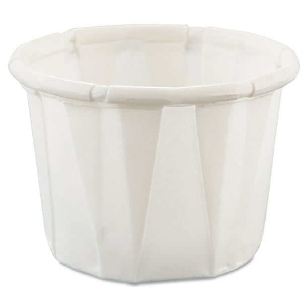 SOLO Cup Company Paper Portion Cups, .5oz, White, 250/Bag, 20 Bags