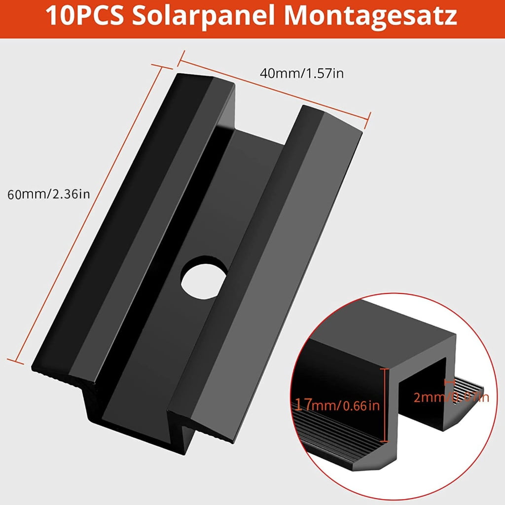 20 Pack Solar Modules Z Brackets With Screws Adjustable Edges Clamps for Balconies Roof Motorhome Mounting Daily Use