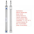 thumbnail image 4 of 10mm Bore 75mm Stroke Compact Size Single Rod Air Cylinder, Air Cylinder, Textile Industry Electronic Industry For Machinery Industry Chemical Industry, 4 of 8