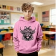 thumbnail image 2 of Gyujnb Youth Hoodie Shaggy Cow Print Cool Warm Versatile Pullover for Daily Casual Outings (Toddler, Big Boys),11-12 Years, 2 of 7