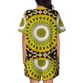 thumbnail image 3 of Picia Yellow Mandala Pajamas Sets for Women Soft Short-Sleeved Pjs with Lounge Shorts Two Piece Sleepwear-X-Large, 3 of 9