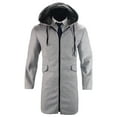 thumbnail image 5 of QHFBli Mens Double Breasted Trench Coat Men's Anorak Windbreaker Jacket For Outdoor Adventures Lightweight Durable Raincoat Grey M, 5 of 7