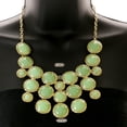 thumbnail image 3 of Mi Amore Adjustable Necklace-Earring-Set Green/Gold-Tone, 3 of 3