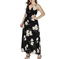 thumbnail image 1 of Mefallenssiah Femmes Oversize Été à la Mode Fronde V-Cou Robe, 1 of 4