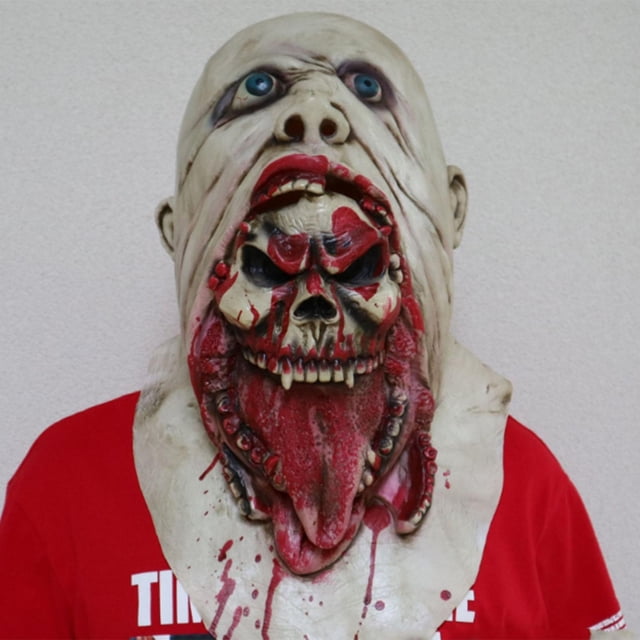 Novedad, horrible, horrible, , aterradora, macabra, de látex para , maquillaje, , accesorios para disfraces Colcomx Cubierta de cabeza de miedo de Halloween