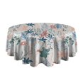 thumbnail image 5 of Pioneer Flower Floral Print Pattern Round Tablecloth 60"x60",Wrinkle Wipeable Table Cloth for Kitchen Dining Room Picnic Patio Party, 5 of 6