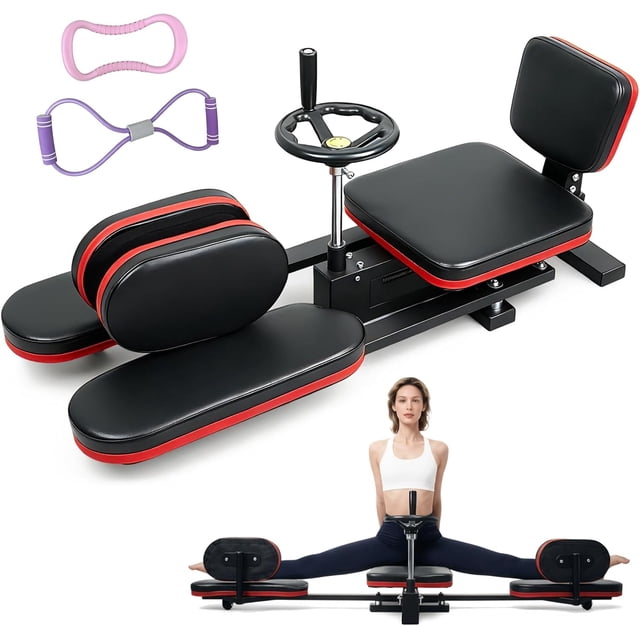 Leg Stretching Training Machine, 0°-210° Adjustable Angle Split Machine, 220Lbs Capcability, Leg Stretching Equipment with Silent Roller, for Home Yoga, Gym Fitness