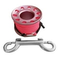 thumbnail image 2 of Reel Visibility Durability Technical Divers Service Life Scuba Impact-resistant Spool Hook Operation Finger Diving Portable Black Pink, 2 of 9