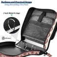 thumbnail image 5 of Haosy 3 Ring Zipper Binder with Shoulder Strap Waterproof Trapper Keeper 2 Inch D-Ring 500 Sheets Capacity, Coquette Bow Stripe, 5 of 8