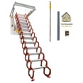 thumbnail image 3 of Hidden Telescopic Folding Ladder Orange 10.5ft/13Steps Al-Mg Alloy 31.5x35.4in, 3 of 11