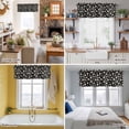 thumbnail image 5 of Spring Flowers Valance Curtain for Windows Watercolor Country White Daisy Floral Black Rod Pocket Curtain Valances Short Window Treatments Panels for Kitchen Bathroom Laundry Basement 60 x 18 Inch, 5 of 9