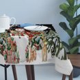thumbnail image 4 of Black Christmas Snowman Table Cloth Waterproof Tablecloths, Xmas Tree Snowflake Botanical Tablecloth Dining Table Cover for Kitchen Party Tabletop Outdoor, Rectangle Tablecloth 54x108 Inch, 4 of 9