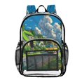 thumbnail image 4 of Iauyy Clear Backpack Heavy Duty PVC Transparent Backpack for College Workplace, The Yellow Bus Logo, 4 of 8