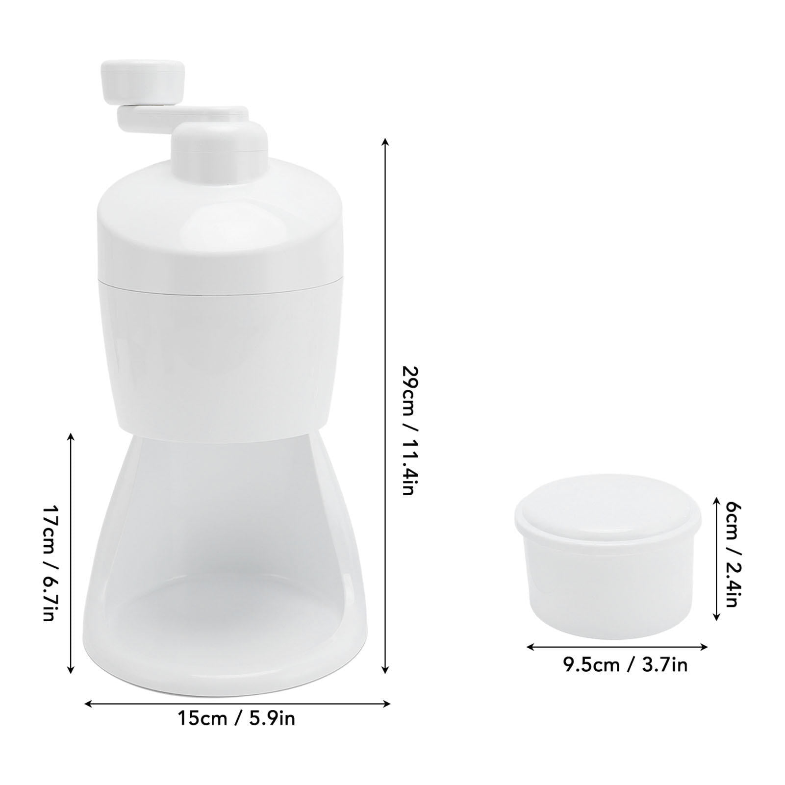 Yajisi Manual Ice Shaver, 420 Stainless Steel Hand Crank Ice Crusher for Snow Cone & Slush, 12.60 x 7.09 x 5.91 Inches