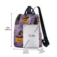 thumbnail image 3 of FORMRS Women's Travel Backpack Purse Anti-Theft Hidden Pockets Casual Shoulder Bag, Purple Halloween Black Cat, 3 of 7
