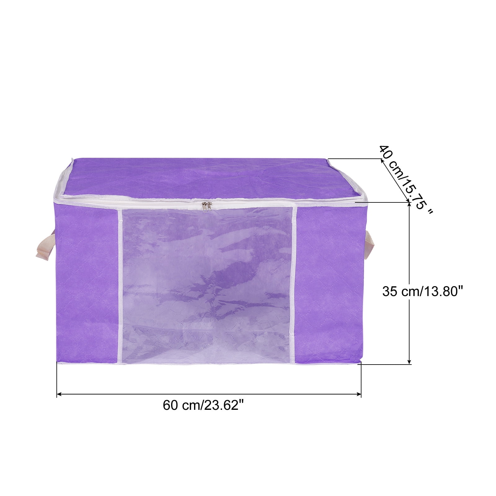 Unique Bargains Clothes Storage Bag with Reinforced Handles for Comforters Purple