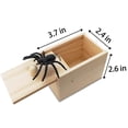 thumbnail image 5 of Araña falsa en una caja, regalo de broma para adultos y niños, cajas sorpresa de madera hechas a mano, juguetes de broma para Halloween, 5 of 5