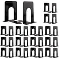 thumbnail image 1 of 30 sujetalibros Aellabus de metal negro para estantes de 16,5 x 12,7 x 14,5 cm, 1 of 7