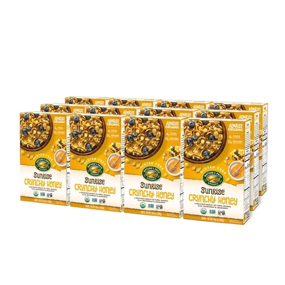 Nature's Path Organic Sunrise Crunchy Honey Breakfast Cereal, 10.6oz Box (pack of 12)
