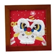 thumbnail image 4 of veasfak 1 Set Rabbit Wool Material Ornament DIY Projects Supplies Gifts Crafts Hoop B, 4 of 9