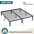 thumbnail image 4 of GIANNA King Size 14" Metal Platform Bed Frame with Under-Bed Storage, Sturdy Steel Construction, No Box Spring Required, 4 of 5