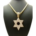 thumbnail image 4 of iJewelry2 Gold-tone Crystals Classic Star of David Charm Pendant Franco Chain Necklace 18'', 4 of 5