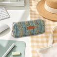 thumbnail image 5 of Composite Fabric Pencil Case, Style D, 7.68 x 3.54 in, With Single Zip Compartment And Woven Or Plaid Exterior, 5 of 6