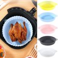 thumbnail image 1 of 1PC Air Fryer Silicone Pot Round Oven Baking Tray Grill Pan Accessories Reusable, 1 of 15