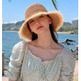 thumbnail image 5 of CoCopeaunts Floppy Straw Hat for Women Wide Brim Summer Handmade Woven Sun Hats UV Protection Breathable Beach Hat with Fringes, 5 of 8
