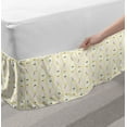 thumbnail image 2 of Pear Bed Skirt, Freshness Fruits Divided into 2 Slices Organic Summer Organic Food Eat Juicy, Elastic Bedskirt Dust Ruffle Wrap Around for Bedding Decor, 4 Sizes, Mustard Champagne, by Ambesonne, 2 of 2