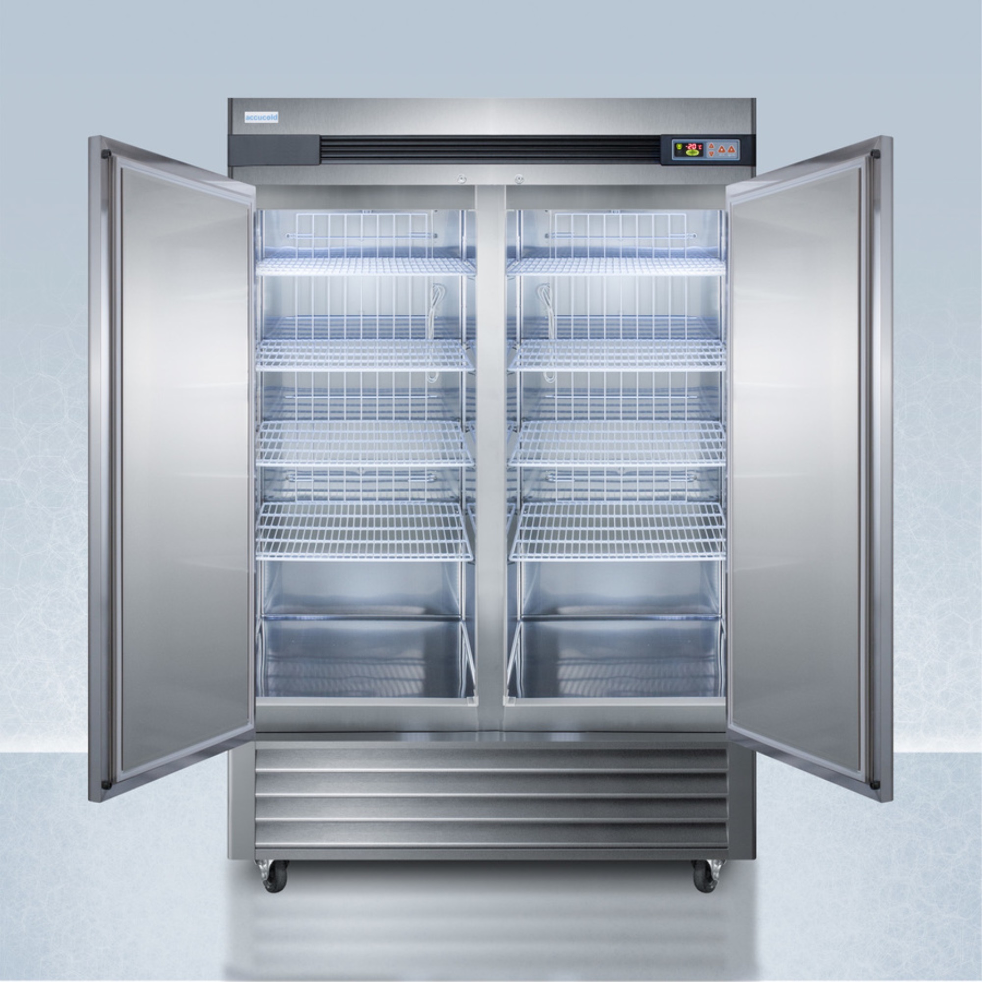 Pharma-Lab frost-free 49 cu.ft.2-door all-freezer in stainless steel