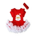 thumbnail image 1 of xiaxaixu Robe de Noël pour Bébé Filles, Manches Courtes Col Rond Tulle une Pièce, 1 of 8