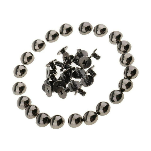 20 Pieces Mushroom Dome Rivets Studs Spikes for Leather Buttons Rivets Leathercrafts accessories Craft Bag 8mm gray
