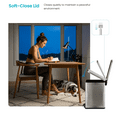 thumbnail image 7 of Home Zone Living 3 Gallon Slim Stainless Steel Trash Can with Step Pedal and Soft-Close Lid, 7 of 7