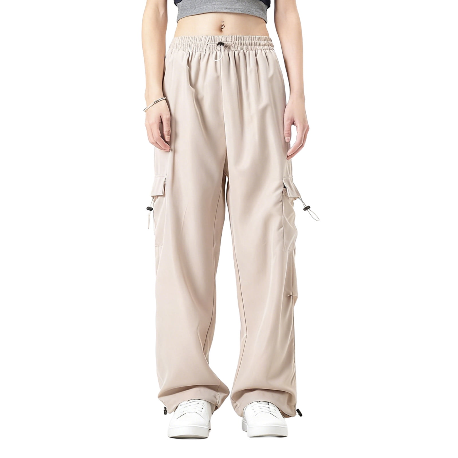 Visit the JURANMO Store Drawstring Cuff Pants for Women Elastic