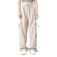 thumbnail image 1 of Amzcrzy Pantalones cargo informales para mujer: cintura elástica con cordón, bolsillos con solapa, estilo paracaídas/harem/jogging, holgados, cintura alta, tallas M-2XL. Marrón, 1 of 6