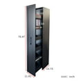 thumbnail image 4 of 6 Tier Narrow Storage Cabinet, Slim Rolling Spice Rack Next to Fridge, Wood Storage Organizer with Handle, Pantry Shelf Kitchen Rolling Cart, Black, 4 of 8
