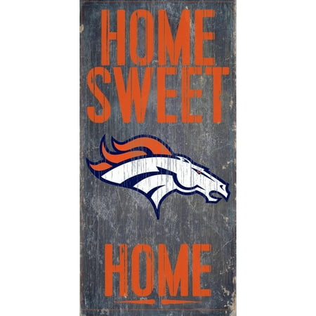 Denver Broncos Parking Sign - Denver Broncos 6'' x 12'' Home Sweet Home Sign - No Size