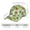thumbnail image 2 of Picia Green Hawaii Palms pattern Trucker Low Profile Hat Men Women Baseball Cap Dad Hat Adjustable Unconstructed Plain Cap, 2 of 9