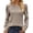 Khaki, variant on Aueoeo T Shirts for Women Long Sleeve Crewneck T-shirt Casual Loose Pollover Loose Fit Tunic Tops Blouses