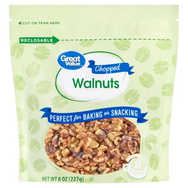 Great Value Chopped Walnuts, 8 oz