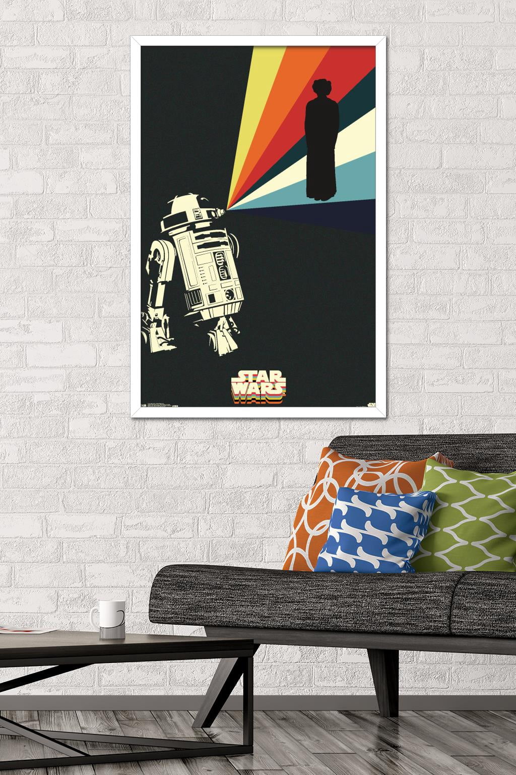 Star Wars: Saga - R2D2 Projection Wall Poster, 22.375" x 34", Framed